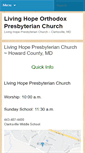 Mobile Screenshot of livinghopepres.org
